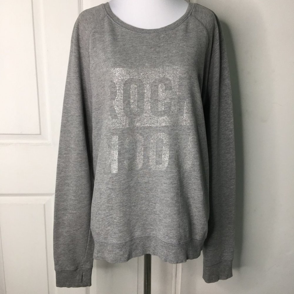 Zadig & Voltaire Women’s James Print Rock Gray Sweatshirt Top Crewneck Medium - Picture 3 of 15